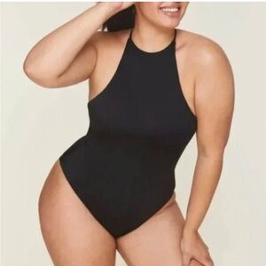 Andie Black High Neck One-Piece Swimsuit